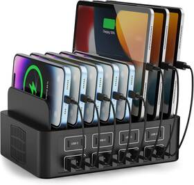 Yfy-a57 Ruanszz 150w/35a Charging Station For Multiple Devices 16 Port Usb C Black