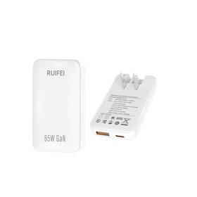 Rf065w-1c1a Ruifei 65w Flat Usb C Charger - Dual Foldable Plug For Travel Supports Pd3.0