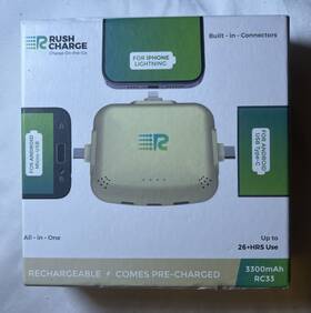 Rush Charge 810063162801 3 In 1 Portable Charger 3300mah 2.4a High-speed Fast