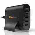 S-hdd10-524 Secupower 5 Port Multi Usb Charger Desktop Apple Samsung Android Smartphone Tablet Travel