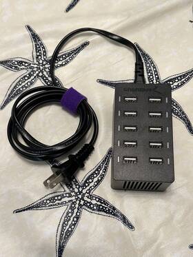 Tu63 Sabrent Ax-tpcs/tu63 Ax-tpcs 60w 10-port Desktop Usb Rapid Fast Charger - Black
