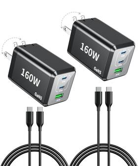 Sc00z9a45z9 Sacrack 2 Pack Usb C Fast Charger 160w Compact Foldable 3 Port Charging Station Hub B