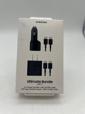 Samsung 610214680693 Ultimate Bundle Usb-c 40w Car 25w Wall 2 Cables - Black