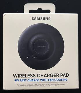 Samsung 887276376851 Wireless Fast Charger Pad Black Select Galaxy/apple Devices New 9w With Fan