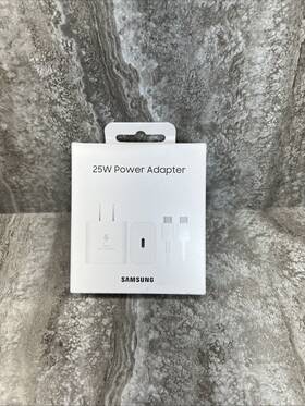 89089906 Samsung 100% Genuine 25w Super Fast Usb-c Wall Charger With Cable - White