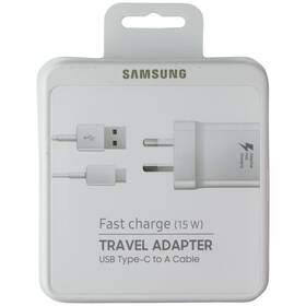 Ep-ta20hwe Samsung 15w Fast Charge Travel Adapter Usb-c To Usb-a Cable - White Au