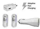 Samsung Fast Adaptive Charging Combo Travel And Car Charger With Two 5 Foot Micr 634385546886