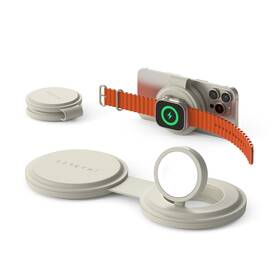 St-qtg21w Satechi Onthego 2 In 1 Wireless Charger Qi2 Portable With 15w Fa