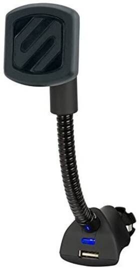 0266mag12v2 Scosche Magicmount Magnetic Power Outlet Charging Phone Holder Usb Port Black