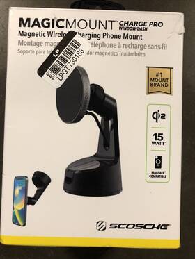 Scosche 033991107380 Magicmount Charge Pro Window/dash Magnetic Wireless Charging Phone Mount