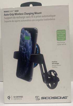 4403n Scosche Magicgrip Auto Grip Wireless Vent Charging Mount Qi - Black