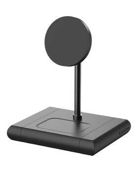 Bl2qm-sp Scosche Baselynx 2.0 2-in-1 Fast Charging Station 15w Qi2 Magsafe Black