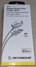 Awab4wt-sp Scosche Watchit Charging Cable For Apple Watch 4ft White