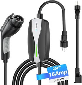 Ev-acs1604u Seguma Level 1/2 Ev Charger 16amp Electric Car 25ft Cable With Nema 6-20 Pl