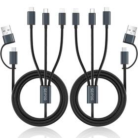 Seipog 739608331604 Multi Charging Cable 5 In 1 2 Pcs 4ft Usb C/a Charger To Type-c/