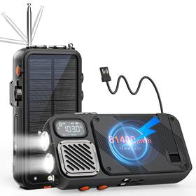 Er01 Semmorn Emergency Radio&22000mah Solar Power Bank Fm Noaa Weather Radio Portable Ha