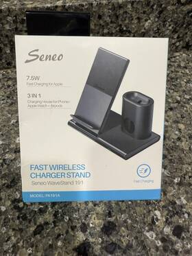 Pa191b Seneo 3in1 Fast Wireless Charger Stand For Iphone Apple Watch And Airpods