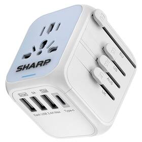 Sharp 049353009261 Universal Travel Adapter International Wall Charger Worldwide Ac Plug Adaptor