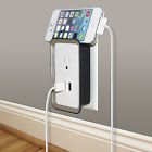 Sharper Image 2 Pk Wall Plate Usb Charger 2.4 Amp 1 Ports Tablets Phones 816134014987