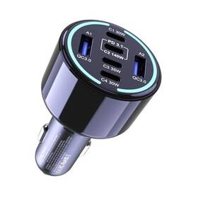 Bk-238c Shenzhen Bikkon Technology Limited 300w Usb C Car Charger 6 Ports 4 2 A - Pd3.1 140w Pps 45w Qc