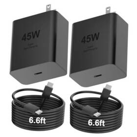 Dp-a127g45 Shenzhen Dipinle Technology Co. Ltd Type C Charger Fast Charging 45w Usb-c Wall 2 Pack 6.6ft Cable