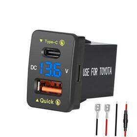 Ebb8994 Shenzhen Feixiang Electronics Co. Ltd. Car Charger Dual 18w Usb Pd Qc3.0 Fast Charge For Toyota Type C