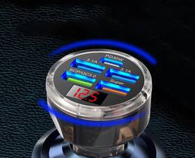 Wgs-g39 Shenzhen Guangshengye Electronic Technology Co. Ltd. 65w 5 Port Usb C Car Charger Pd30w &qc3.0 Fast Charging Cigarette Lighter P