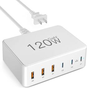 818h Shenzhen Henghuawei Electronic Technology Co Ltd 120w Usb C Charger 6 Ports Charging Station For Multiple Devices Fast