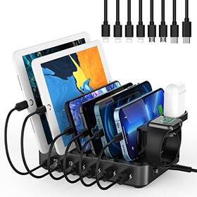 Pw018-pd Shenzhen Huier Industrial Co. Ltd Charging Station For Multiple Devices 68w 6 Ports Usb Charger Black