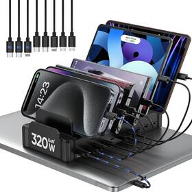 B0d6r8l38r Shenzhen Kuanbang Technology Co. Ltd 320w Charging Station For Multiple Devices 10 Port Usb C Stations Android Ce