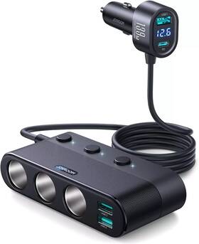 Jr-ccl01 Shenzhen Nito Power Source Technology Co. Ltd. 7 In 1 Cigarette Lighter Car Charger Adapter Independent Switches And Led Voltage