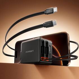 Vfd01a Shenzhen Velocity Technology Innovations Co. Ltd. Ivanky 84w Retractable Wall Charger With Dual Cables 4-in-1 Usb C Block