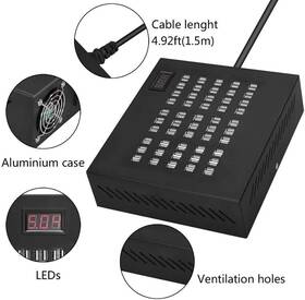 Wlx-a5 Shenzhen Wanlongxin Electronic Technology Co. Ltd. 500w Usb Charging Station 100 Port Multi Device Charger With Intelligent Safety