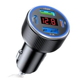 Agkmt01 Shenzhen Yilian E-commerce Co. Ltd. Usb C Car Charger 4 Port 78w Dual Adapter Fast Charging Black