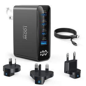 Rce-10001 Shenzhenshi Ezreal Technology Co. Ltd. 100w Usb C Travel Charger 4-ports Foldable Adapter Plug Converter With