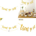 Sign-treatyoself Treat Yo Self Gold Glitter Banner For Table 689771395555