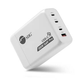 Qc3.0 Siig 662774045344 200w Usb C Charger Block 4-port Gan Fast Charging With 100w Pd 65w Pp