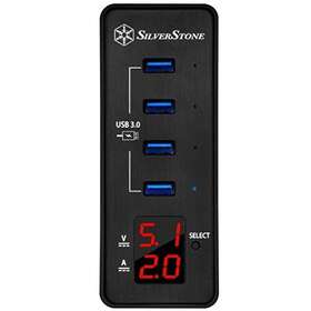 Silverstone Technology 844761012502 Smart Four Port Usb 3.0 Hub With Fast Charging And Power