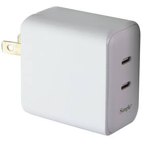 802950 Simple 60w Dual Usb-c Wall Charger - White