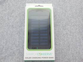 Spb-4k-bk-sc-2a Simply Conserve Solar Charging Power Bank 4000mah Portable Usb Micro-usb Outdoor