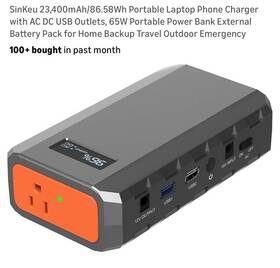 Jms-100030 Sinkeu 88.8wh Portable Laptop Charger Ac Dc Usb Outlets Travel Power Bank