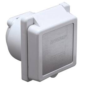 301el-b Sirimaya Sr-8212 Marinco White 30a 125v Power Inlet-easy Lock System/stainless Steel T