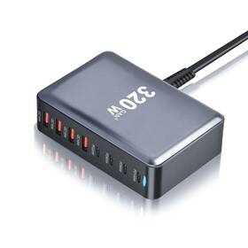 Sitong-320w4c4a-ymx-320w Sitong 320w Gan Iii 8 Ports Usb C Fast Charging Station Hub Block Portable Wall Pd