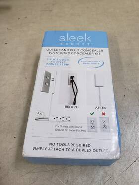 Sleek Socket 682318790103 Fast Charging 5 Port Usb Charger With Ultra-thin Plug 8 Ft. Cord New