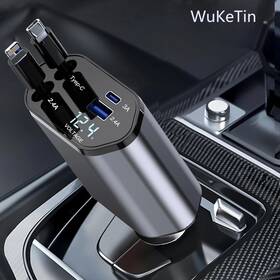 100w Smart Home 445043695616 4 In 1 Retractable Car Charger Fast Phone