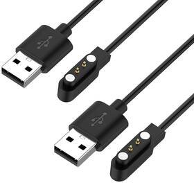 Smays-2pcs-1m-wyze-charger-bk Smays Charger Replacement For Wyze Watch 44mm 47mm Smart Magnetic Charging Cabl