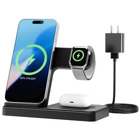 Smile Station 977886972544 Wireless Charging For Apple Devices 3 In 1 Foldable Fast Qi Case-fri