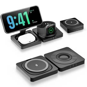 Smile Station 977886974678 3-in-1 Foldable Magnetic Wireless Charger For Iphone Apple Watch Airpods
