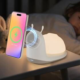 W018 Smile Station Magnetic Wireless Charger Stand For Iphone 15w Fast Charging Desk With Night
