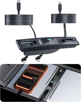 Sngoam 313054486486 Usb Hub For Tesla Model 3 Y Waterproof Multi Port Fast Charging Mode